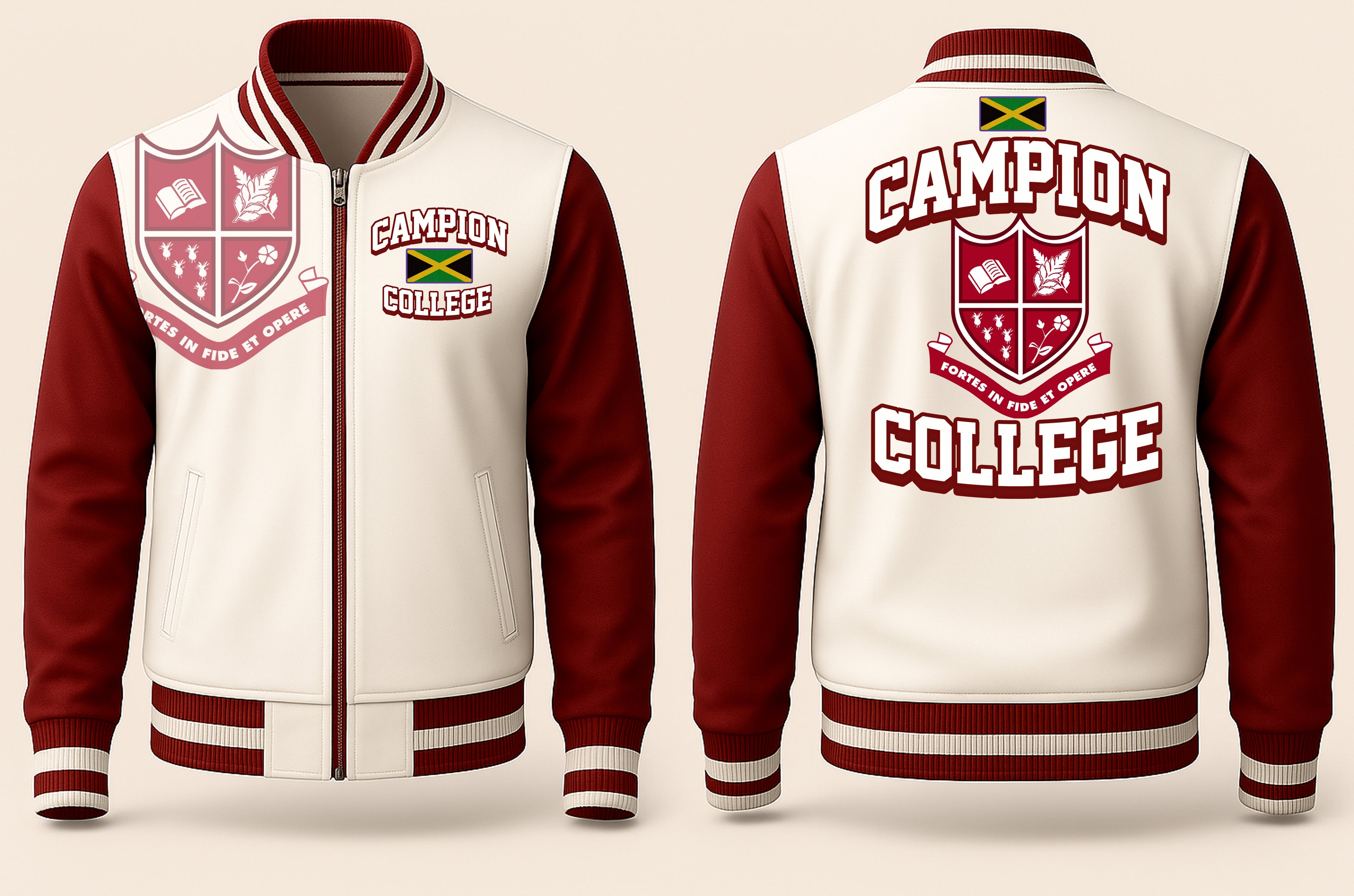 Jamaica School - Champion College Varsity Jacket 3