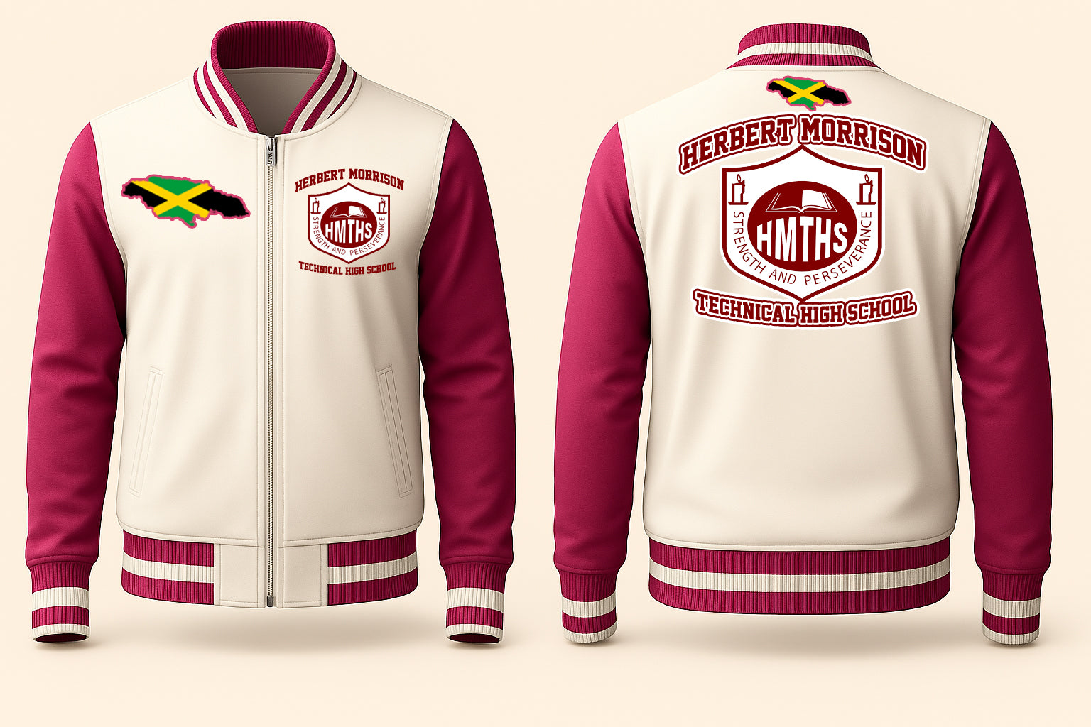 Jamaica School - Herbert Morrison Technical High School Varsity Jacket 5