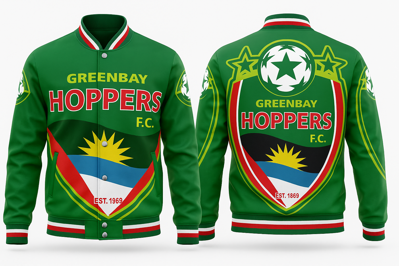 Antigua Varsity Jacket - Greenbay Hoppers