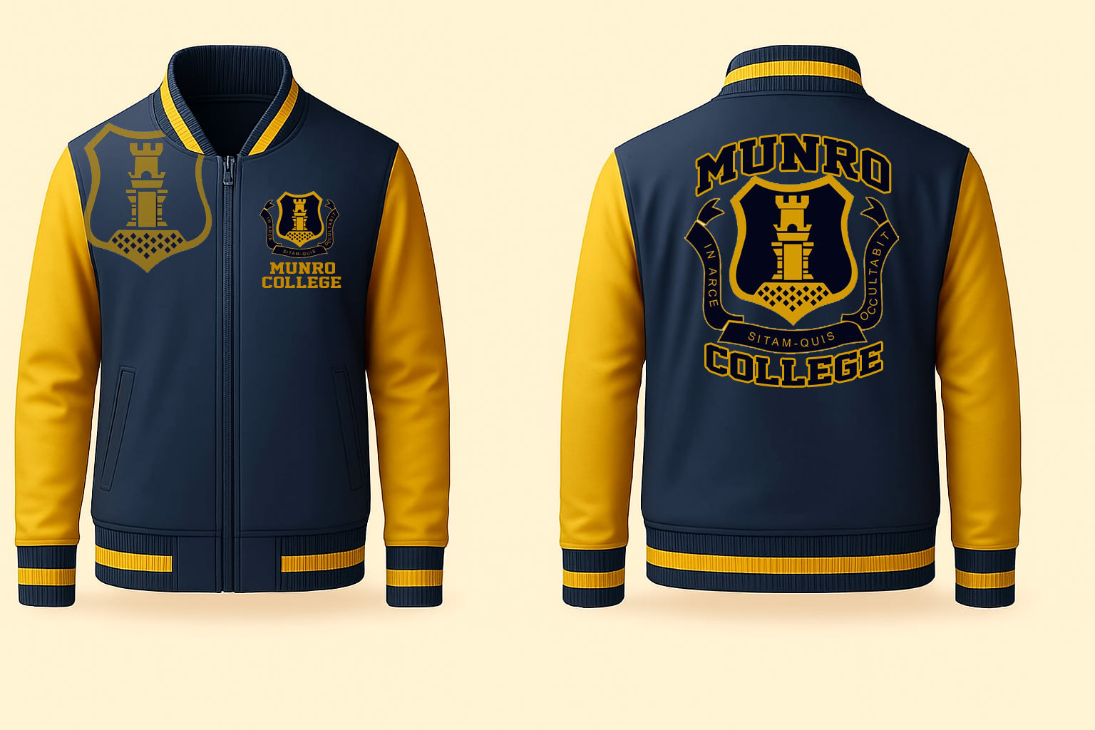 Jamaica School - Munro College Varsity Jacket 14
